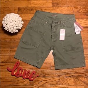 Bit & Bridle Green Jean Shorts